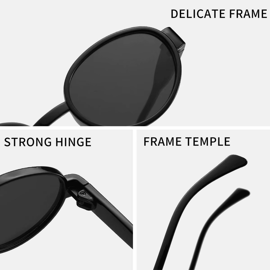 ZUXUB Kinder-Sonnenbrille, oval, Vollrand, Kunststoff, black - Bild 2