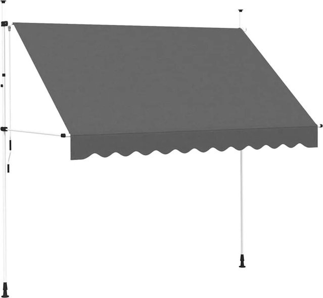 vidaXL Einziehbare Markise Handbetrieben, Farbe: Anthrazit, Breite: 300 cm - Bild 1