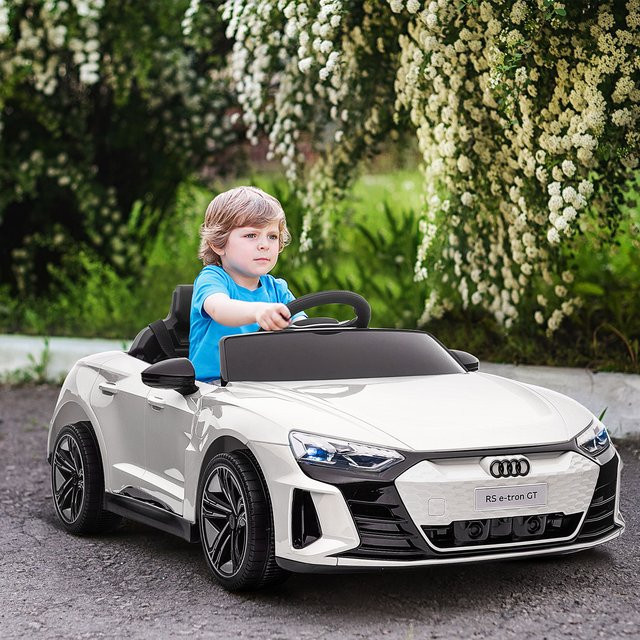 HOMCOM Audi Rs E-Tron Gt, Elektrisches Auto, Weiß, ab 3 Jahre - Bild 1