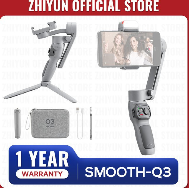 ZHIYUN Smooth Q3 Smartphone Gimbal 3-Achsen Handheld Stabilisator in Grau - Bild 2