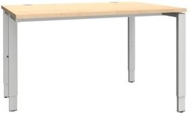 Schäfer Shop Genius Schreibtisch MODENA FLEX in Ahorn mit 4-Fuß-Rechteckrohr, Breite: 120 cm - Bild 1