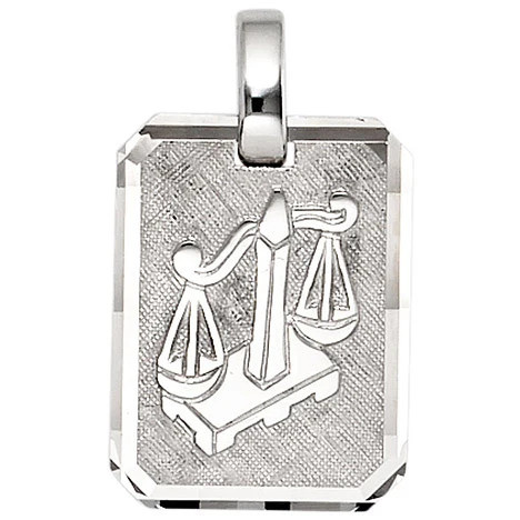 Colfem Anhänger Sternzeichen Waage, 925 Sterling Silber, matt, Unisex - Bild 1