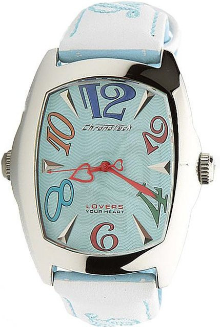 CHRONOTECH Analoguhr, Quarz, Edelstahl, Weiß, Damen - Bild 1