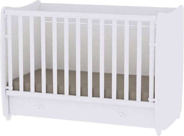 Lorelli Babybett Dream umbaubar mit Schaukel- und Schreibtischfunktion, weiß, B/T: 120 x 60 cm - Bild 1