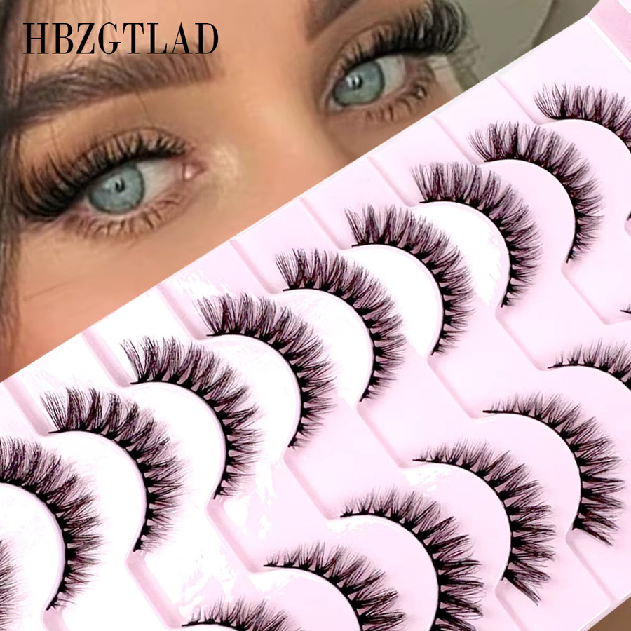 AMSDCN Künstliche Wimpern, 10 Paar, 3D-Natürlich, Katzenaugen-Look - Bild 2