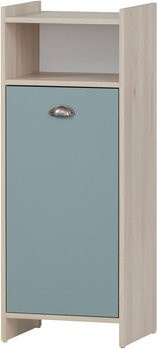 Schildmeyer Highboard Lindholm in Sandeiche Dekor und Taubenblau, B/H/T: 33 x 104 x 40,2 cm - Bild 1