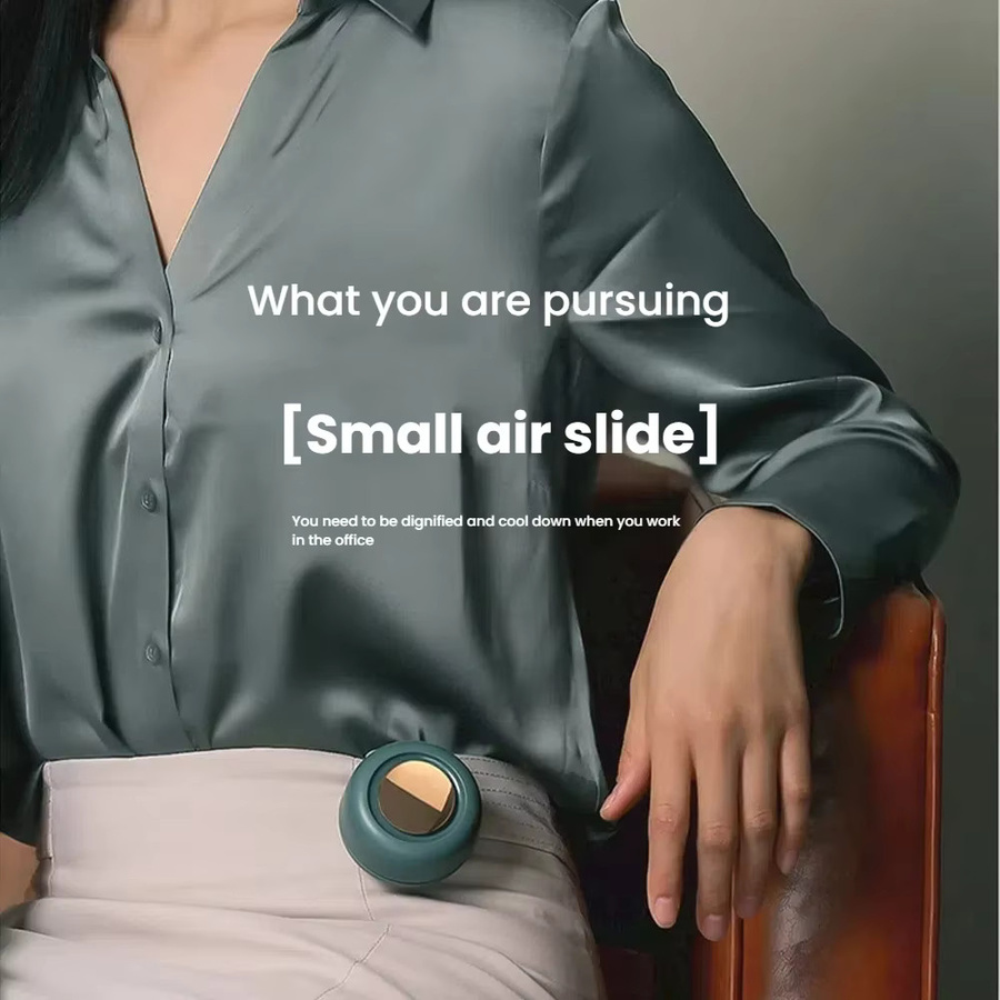 Tragbarer Mini Clip-Ventilator von DO AS YOU WISH mit 3 Geschwindigkeiten, flügelloses Design und Taillenklammer in Kunststoff - Bild 2