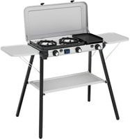 Campingaz Camping Kitchen 2 Multi Cook Plus Gaskocher in Grau und Silber mit Piezo-Zündung aus Aluminium - Bild 1