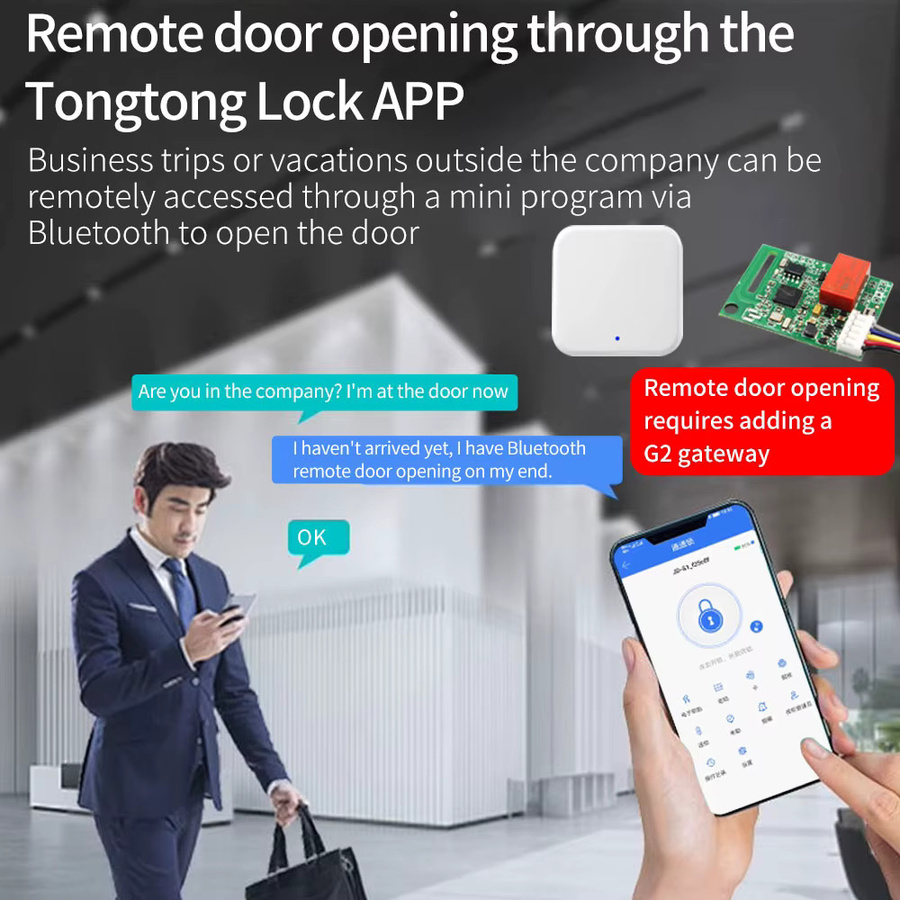 Asia-Teco BLE5.2 Zugangsmodul mit TTLock-App Unterstützung, 3,3–12 VDC Controller-Board für gewerbliche und wohnliche Türen mit Relais und Antenne - Bild 2