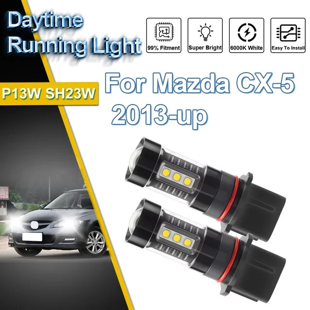 Roadsun Mini blinkende LED-Tagfahrlichtbirne für Mazda CX-5 ab Baujahr 2013, superhelles DRL - Bild 1