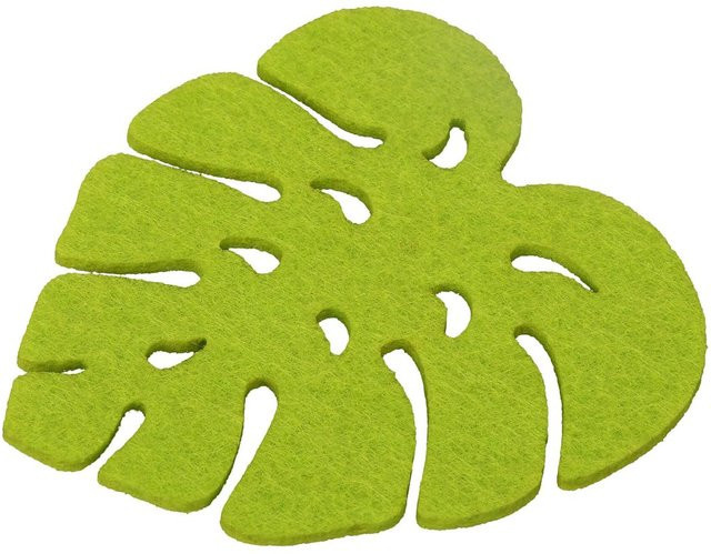 Fackelmann Glasuntersetzer Tropical Kitchen in Green mit floralem Design, 4 Stück - Bild 1