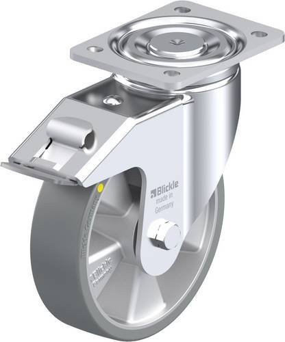 Blickle Lenkrolle LH-ALTH 180K-FI-AS mit Feststeller in Grau und Silber, Rad-Durchmesser: 180 mm, Tragfähigkeit: 700 kg - Bild 1