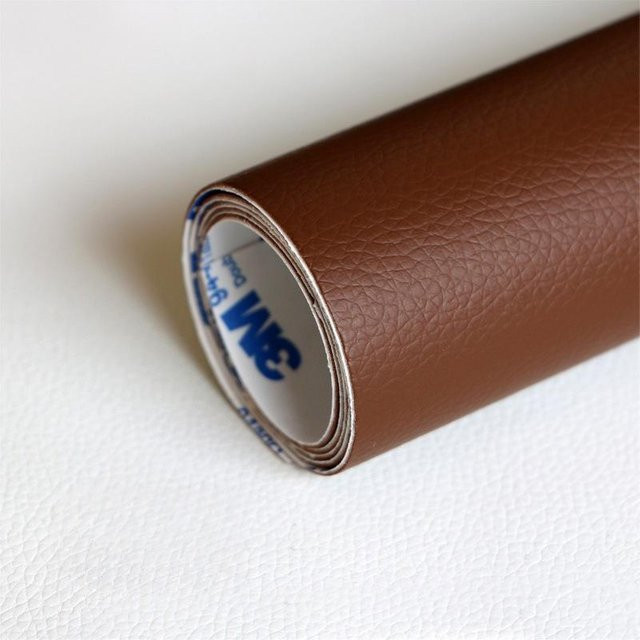 Selbstklebendes Lederreparaturband von Chocolate Home in Braun mit Nylon-Rückseite für Möbel und Autositze, B: 20 cm, L: 120 cm - Bild 1