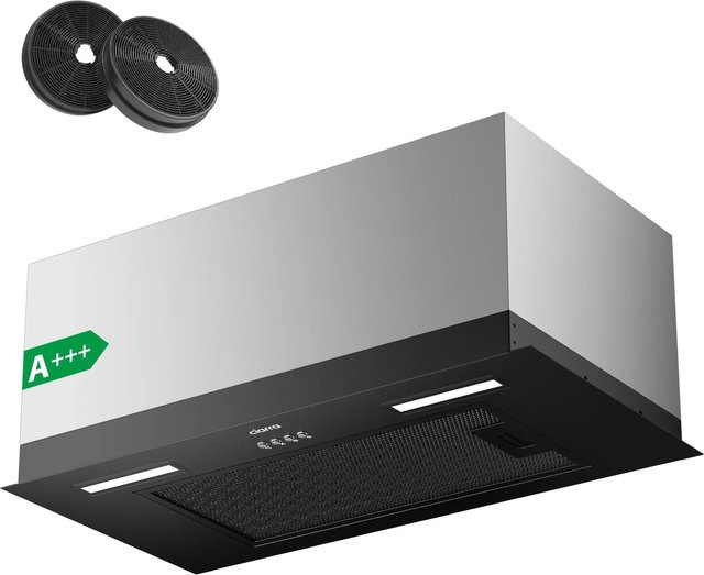 CIARRA Dunstabzugshaube VMB6926A Unterbau Dunstabzugshaube in Schwarz und Silber mit A+++ Energieeffizienz, 650 m³/h Luftleistung, LED-Display, Breite: 60 cm, Tiefe: 30,9 cm, Höhe: 63 cm - Bild 1