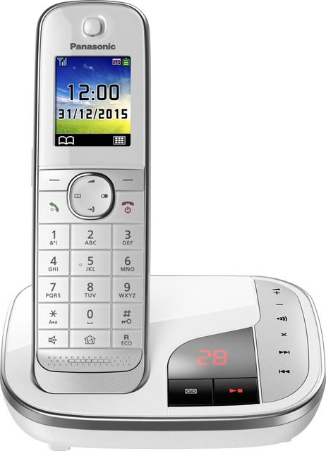 Panasonic KX-TGJ320GW Schnurlostelefon in Weiß mit Anrufbeantworter, Rufnummernanzeige und Freisprechfunktion - Bild 1