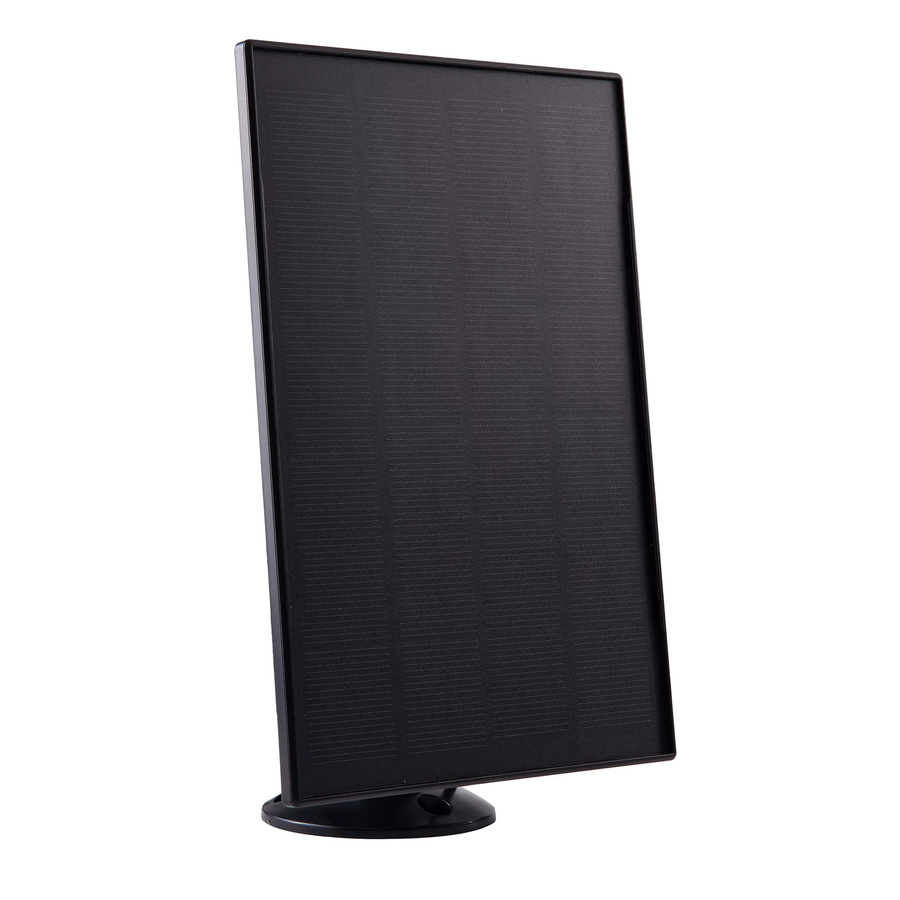 ELEGEEK 3W Solarpanel-Ladegerät für Überwachungskameras in Schwarz mit USB-C und Micro-USB Adapter für eufy Ring Reolink Arlo Outdoor-Stromversorgung - Bild 1