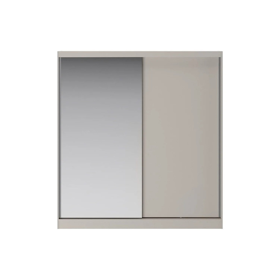 Vente-unique Kleiderschrank Ochira Beige mit Schiebetüren und Spiegel, B: 200,2 cm, T: 58,5 cm, H: 215,6 cm - Bild 2