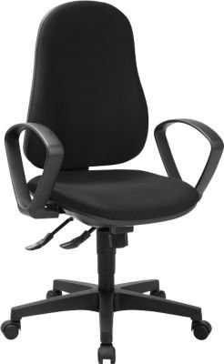 Topstar Bürostuhl SUPPORT SY in Schwarz mit Armlehnen und Synchronmechanik aus nachhaltigem Recycling-Kunststoff - Bild 1