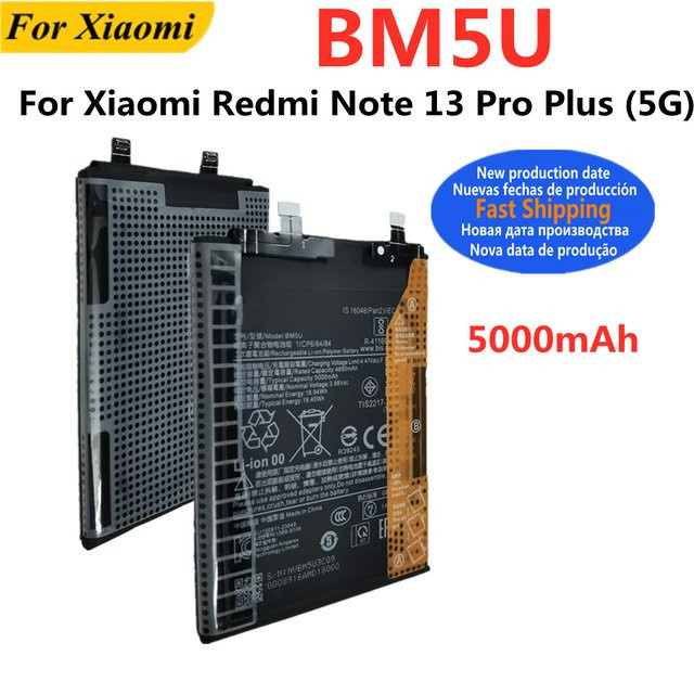 Xiaomi BM5U Akku mit 5000 mAh in Schwarz für Redmi Note 13 Pro Plus und Note 13 Pro+ - Bild 1