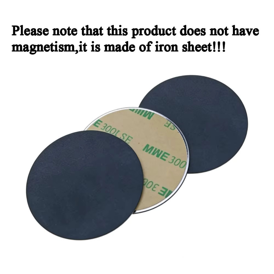 XOXNXEX 10 Stück magnetische Metallplatten in Schwarz für universelle Auto-Handyhalterungen und Mobiltelefone - Bild 2