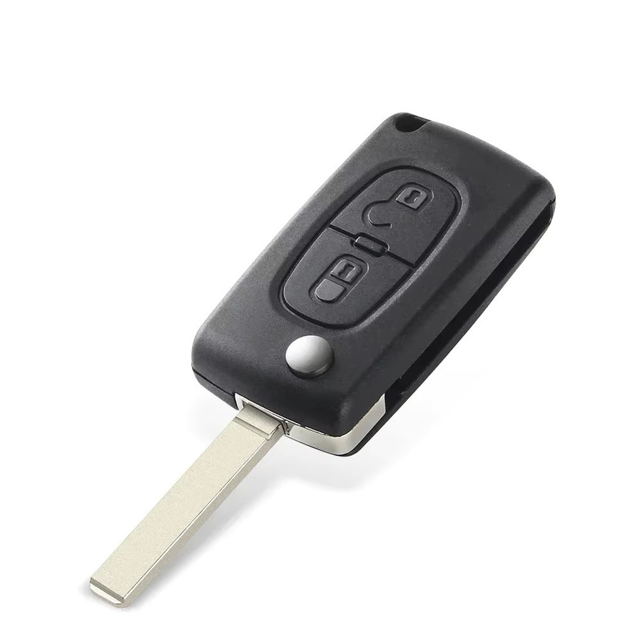 Keyyou Schlüsselgehäuse für Peugeot und Citroen C2 C3 C4 C5 C6, 2 Stück, Schwarz, VA2/HU83 CE0523 CE0536 - Bild 2