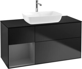 V&B Waschtischunterschrank Finion in Blau und Schwarz, lackiert, Breite: 120 cm, Tiefe: 50,1 cm, Höhe: 50,1 cm - Bild 1