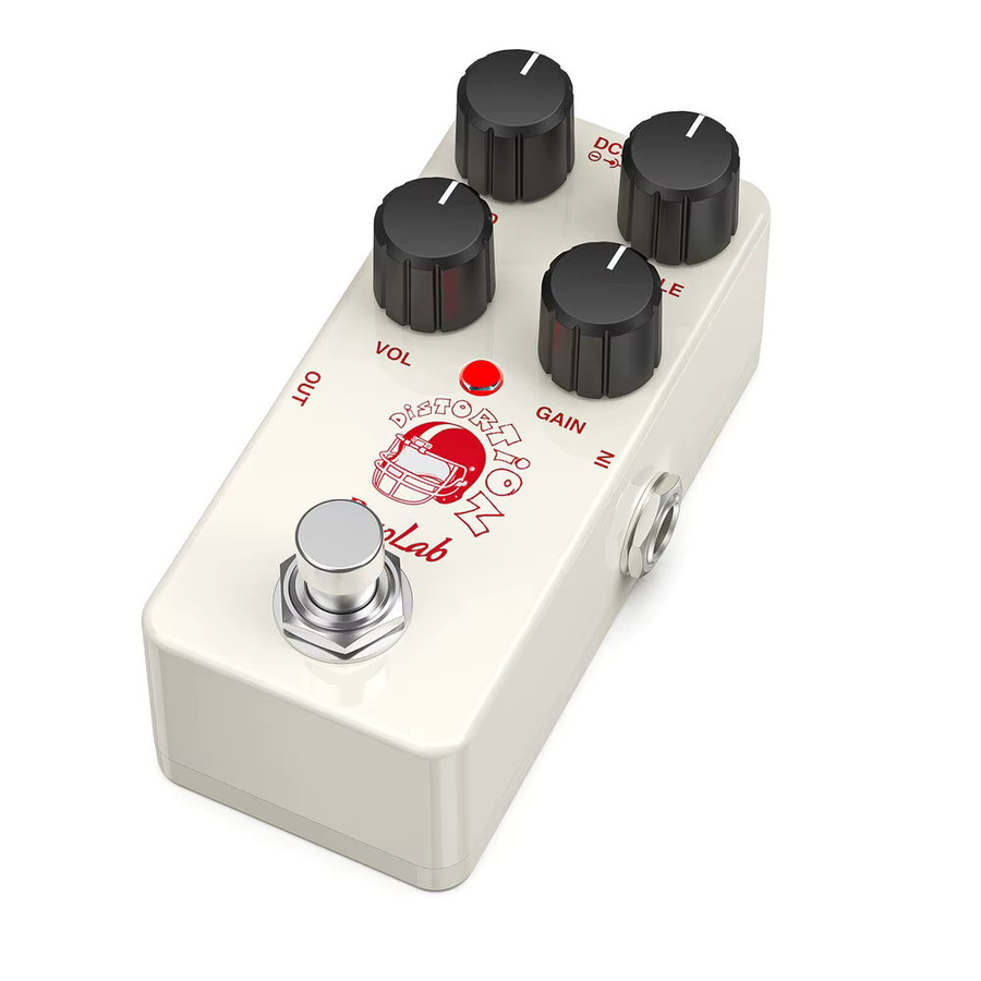 Pogolab Gitarren Effekt Pedal Verzerrung True Bypass für E-Gitarren und Bass in Weiß - Bild 2