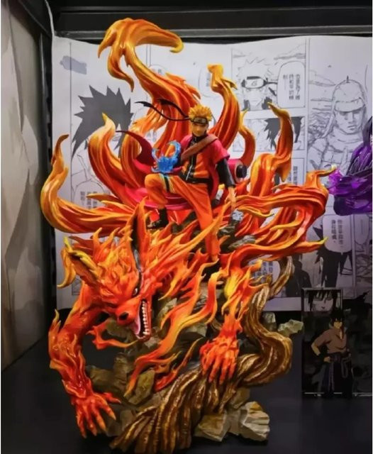 Bandai Naruto Uzumaki Kurama Mode Anime Action Figure aus PVC, Multicolor, Höhe: 43 cm - Bild 1