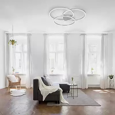 Paul Neuhaus Q-Kate LED Deckenleuchte 3-flammig in Silber und Aluminium - Bild 1