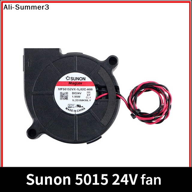 Sunon 5015S Zentrifugal-DC-Kühlungsturbolüfter für 3D-Drucker Voron Stealthburner, 24V, 0,41A, Schwarz - Bild 1