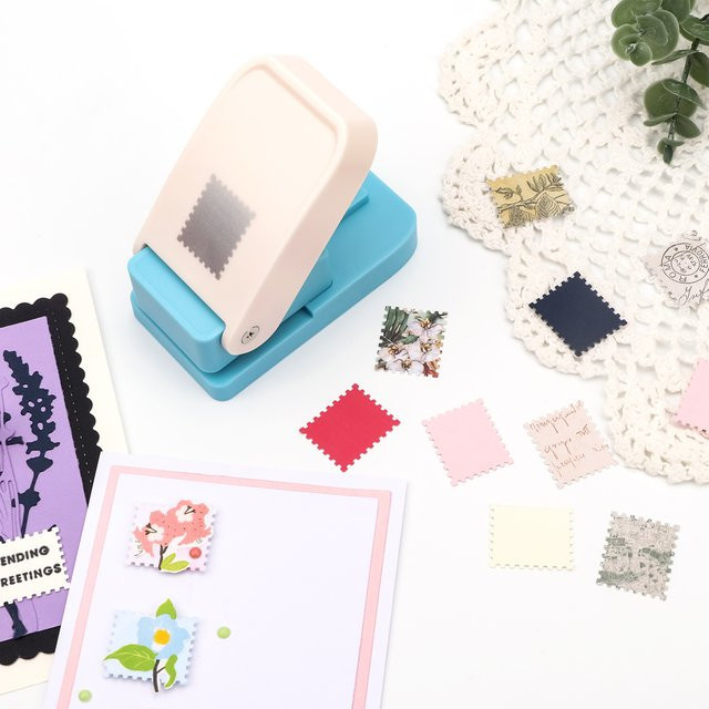 Rechteckiger Briefmarkenstanzer mit Hebelwirkung für Scrapbooking und Bastelarbeiten, 0,8 Zoll - Bild 1