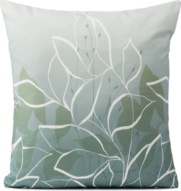 Kissenhülle SASKIA von GÖZZE im Landhaus-Stil, Farbe: Green, Breite: 40,0 cm, Höhe: 40,0 cm - Bild 1