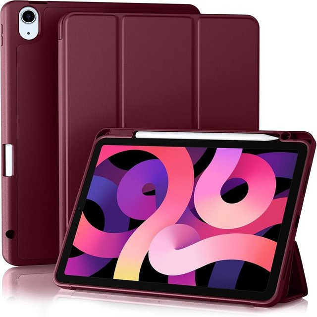 Magnetische Klapp-Smart-Hülle für iPad 10. Generation 10,9 Zoll und iPad 11. Generation 11 Zoll mit Stifthalter in Rot - Bild 1