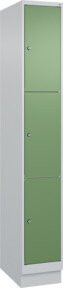 C+P Schließfachschrank Classic PLUS mit Sockel und 1 Abteil in Grau und Resedagrün, H x B x T: 195 x 30 x 50 cm - Bild 1