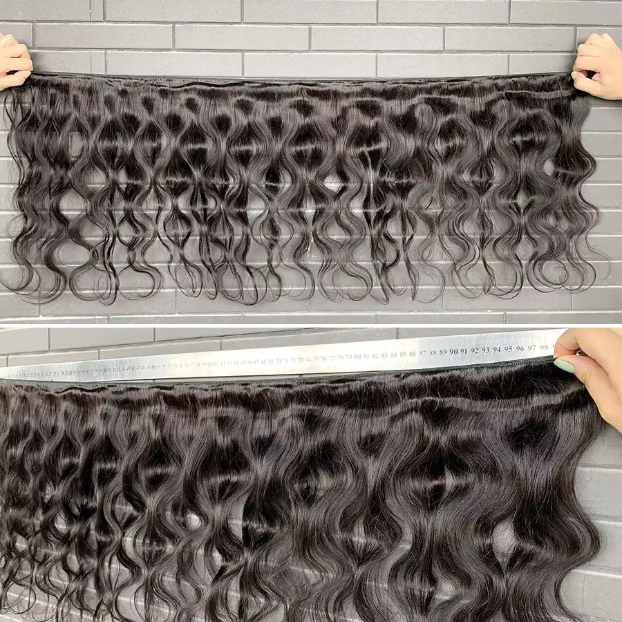 BAHW Remy Haar Extensions, Indische Haarwebart, Schwarz, 10-30 Zoll - Bild 5