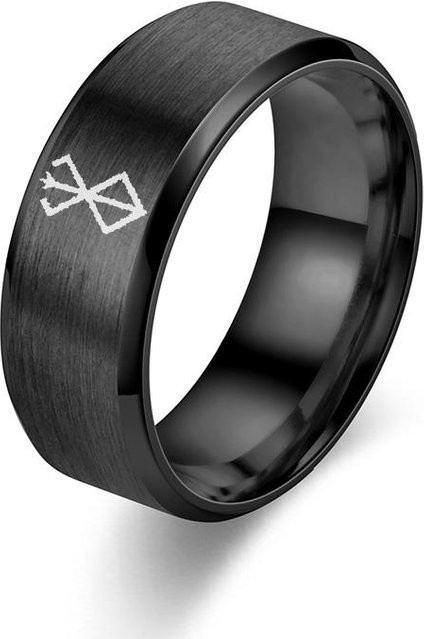 NUOBING Ring Edelstahl, schwarz, Unisex - Bild 1