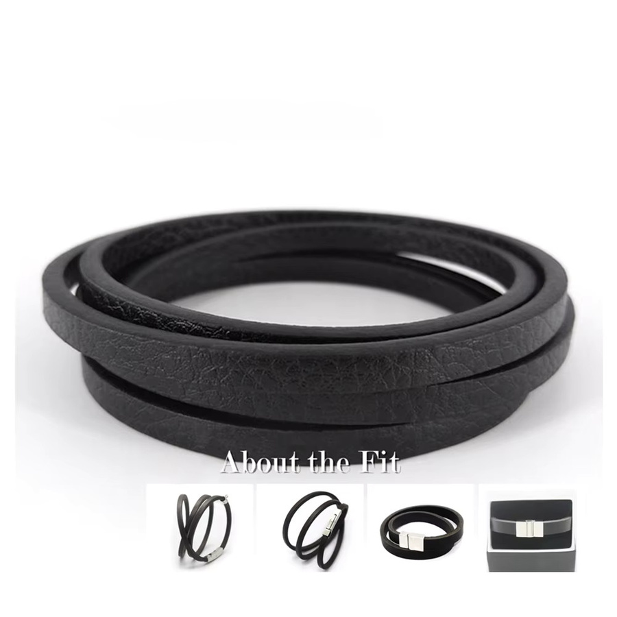 Choker-Kette Leder, 3mm x 5mm, Schwarz - Bild 2