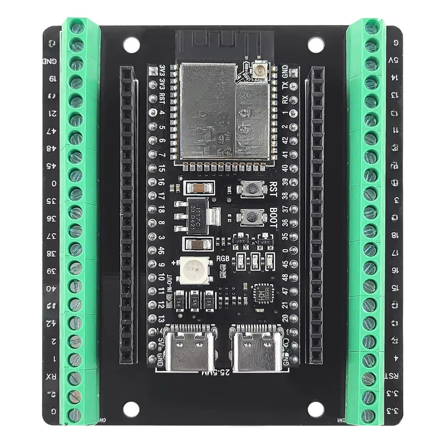 ESP32-S3 Entwicklungsboard mit Erweiterungsadapter-Kit, ESP32-S3WROOM1 N16R8 Modul mit 2,4G WLAN und Bluetooth, 44-Pin Typ-C Anschluss - Bild 5