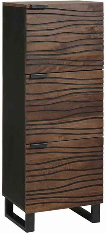 vidaXL Hochboard aus massivem Mangoholz in Braun, Landhaus und Industrial Stil, B/T/H: 40 x 33,5 x 110 cm - Bild 1