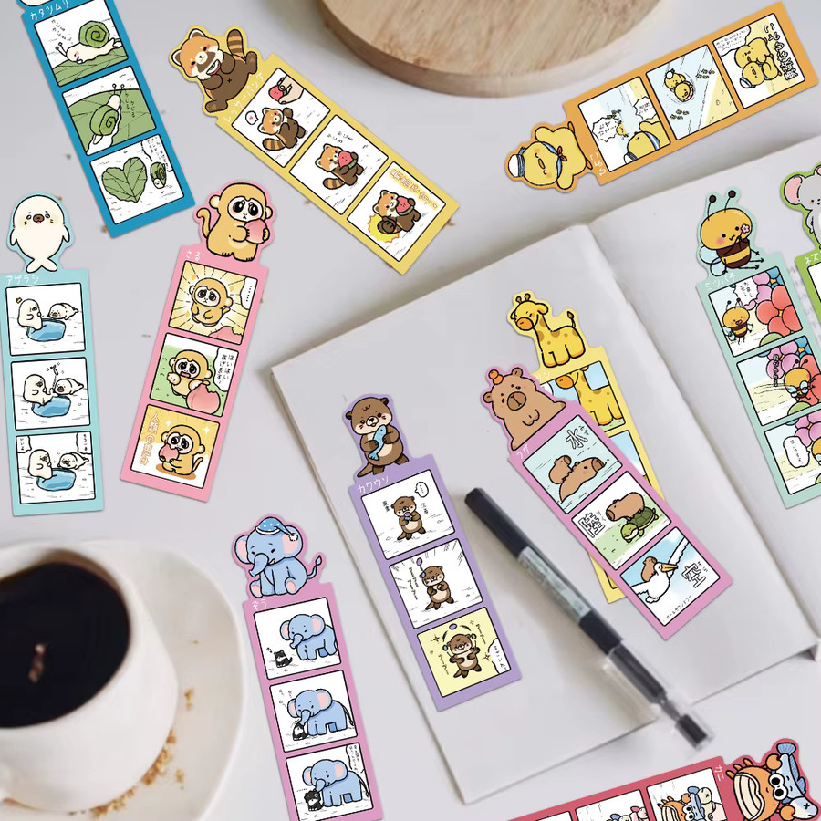 30er Set Kreative Comic Haustier Lesezeichen aus Papier in Mehrfarbig - Bild 1
