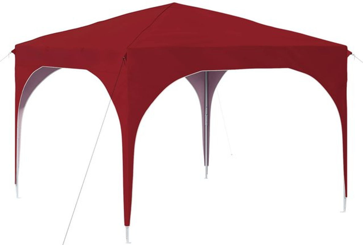 Pop-up Partyzelt vidaXL in Rot mit Stahlgestell und Stoff, B/T/H: 290 x 290 x 245 cm - Bild 1