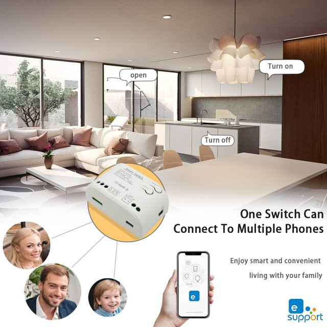 Scimagic-RC Smart Home Wifi Switch Tipp 1CH Modul in Weiß mit eWeLink, Alexa und Google Home Unterstützung - Bild 1