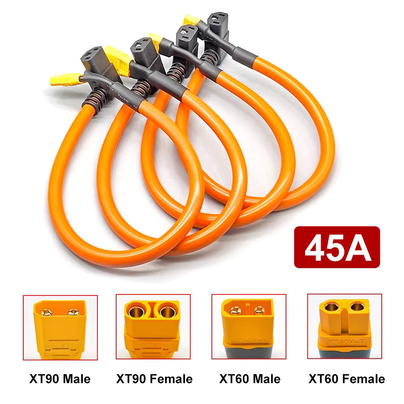 DIVEDEER 3-Pin auf XT60/XT90 zu C13 Lithium-Batterie-Ladestecker Hochstrom-Verbinder mit gebogenem Kopf für Elektrofahrzeuge 45A - Bild 2