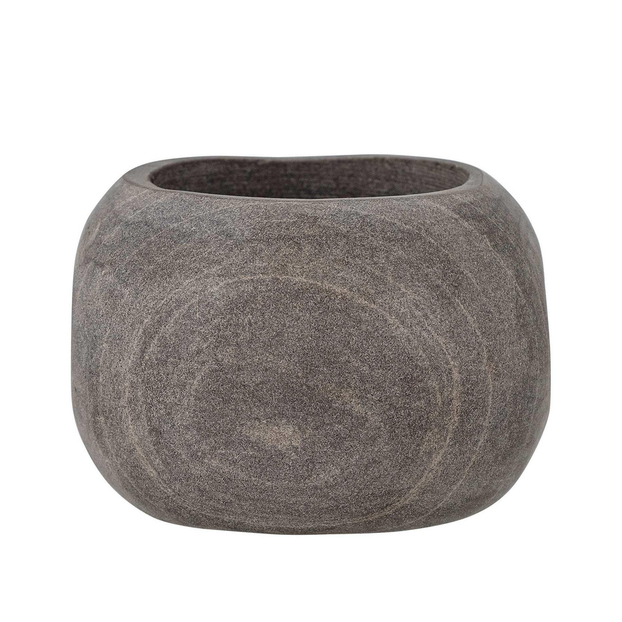 Bloomingville Teelichthalter Melli aus Marmor in Grau, rund, Höhe: 10 cm - Bild 1