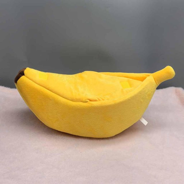 Warmes Bananenform Haustierbett von Household supplies MH in Gelb für Katzen, Hunde und Hamster - Bild 1