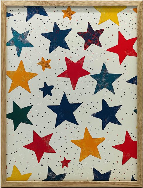 Glücksstern-Poster iKable Premium-Leinwand auf Keilrahmen, Multicolor, B: 50 cm, H: 70 cm - Bild 1