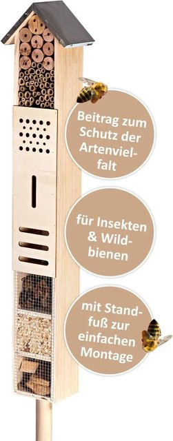 CULT at home Insektenhotel XXL Braun Höhe: 151 cm, Breite: 15,5 cm - Bild 1