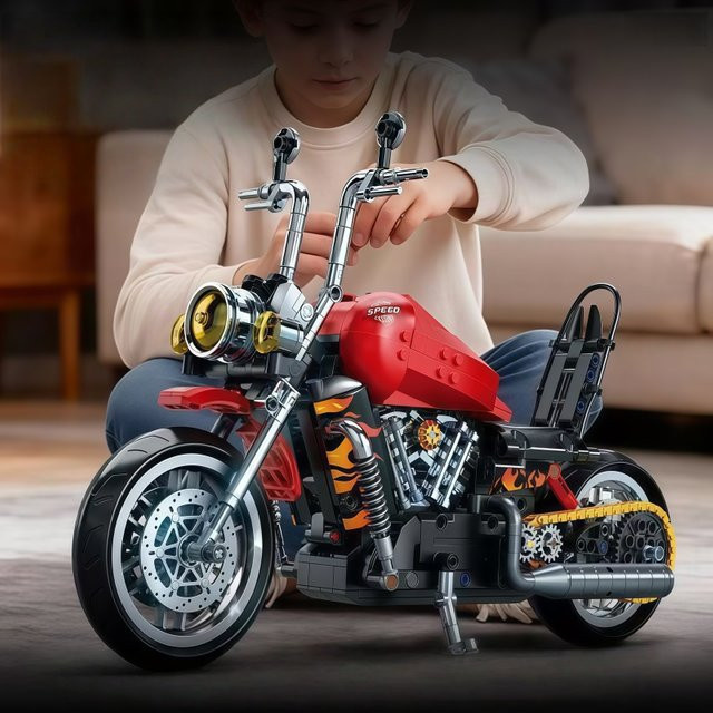 CACO BLOCKS Cruise Motorrad Montage-Baustein-Set, Fahrzeuge - Bild 1