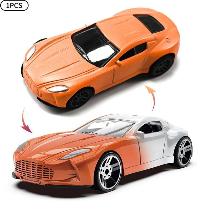 Linyi toy car Mini Magisches Wasser & Temperatur Farbwechsel Legierung Auto, 1:60, Rückzieher-Rennmodell, schwarz, ab 4 Jahren - Bild 1