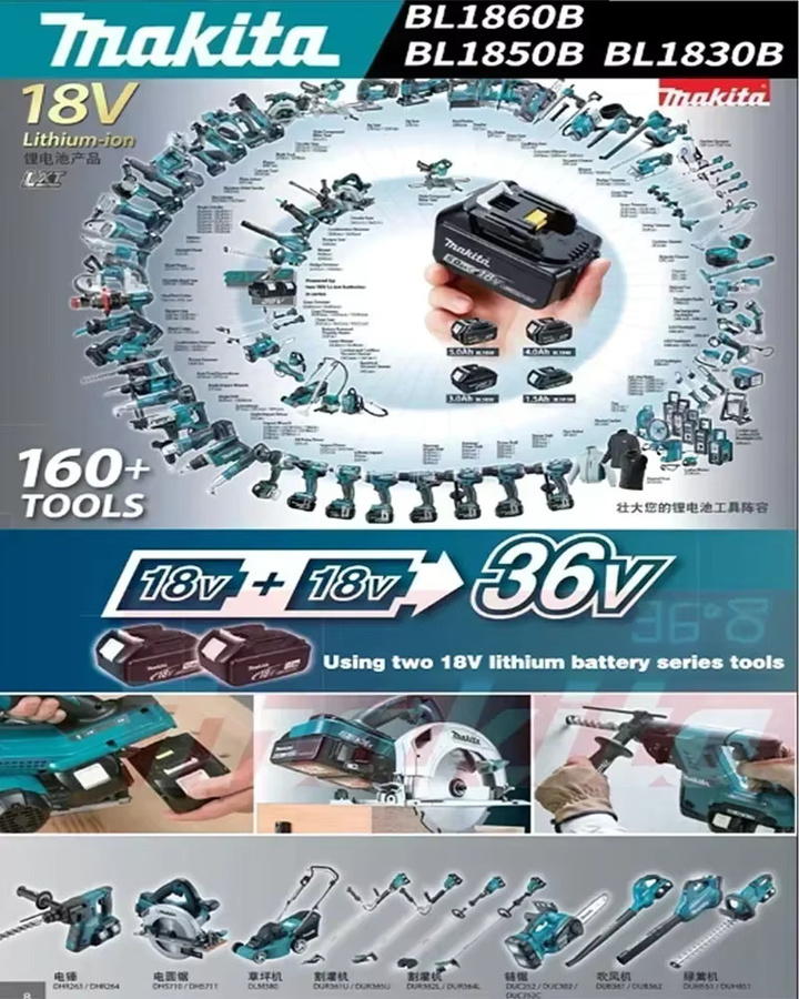 Makita 18V 6,0Ah Lithium-Ionen-Akku für LXT-System in Schwarz - Bild 5
